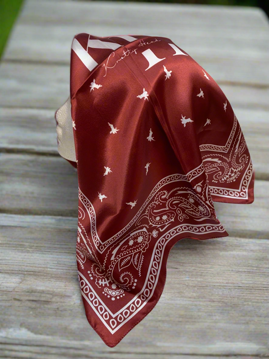 Burgundy Satin Bandana