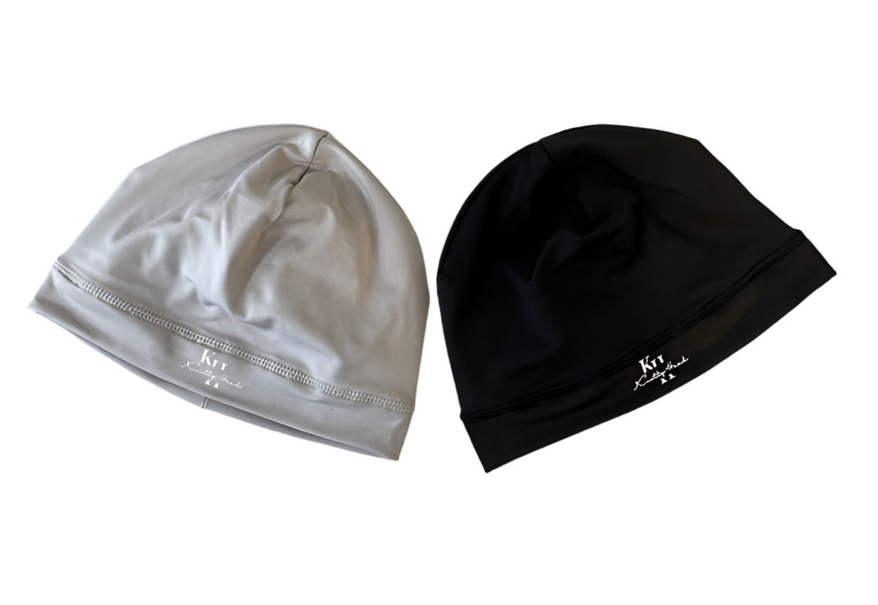 Gray Satin Lined Stretch Hair Cap