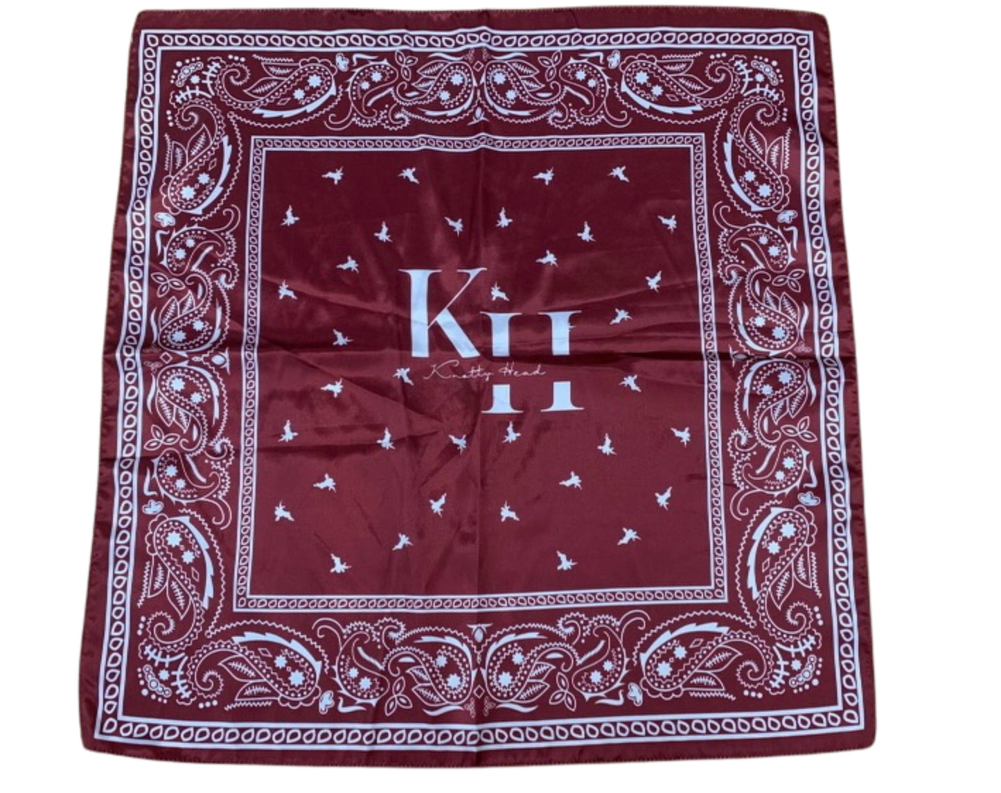 Burgundy Satin Bandana