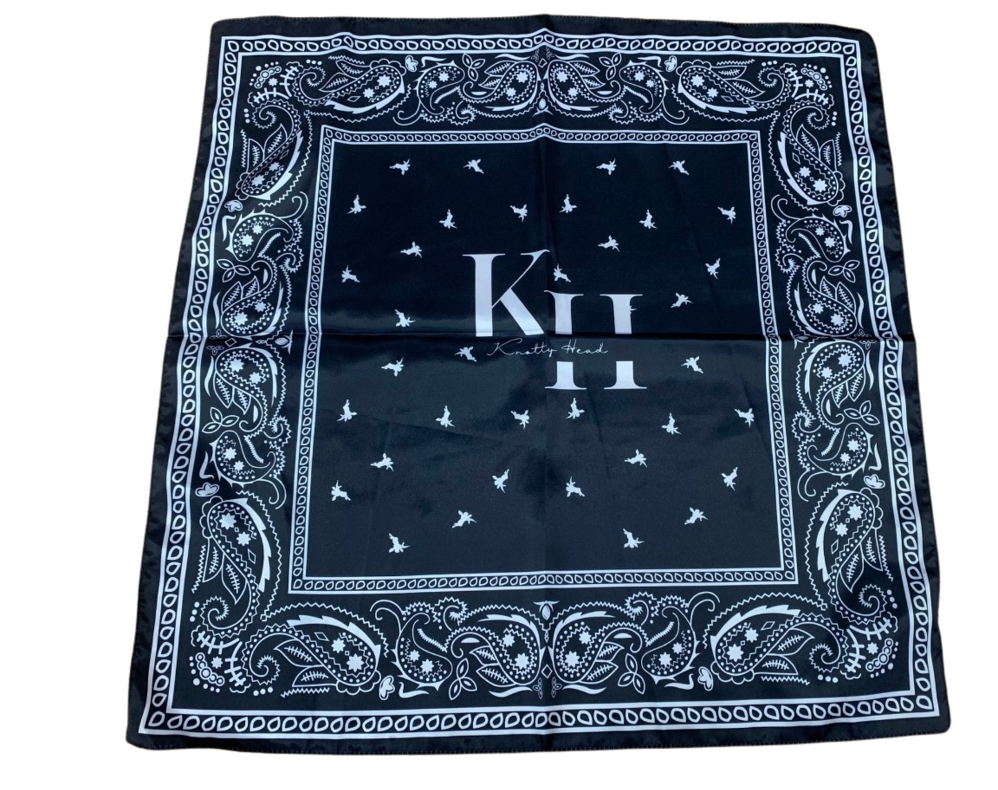 Black Satin Bandana