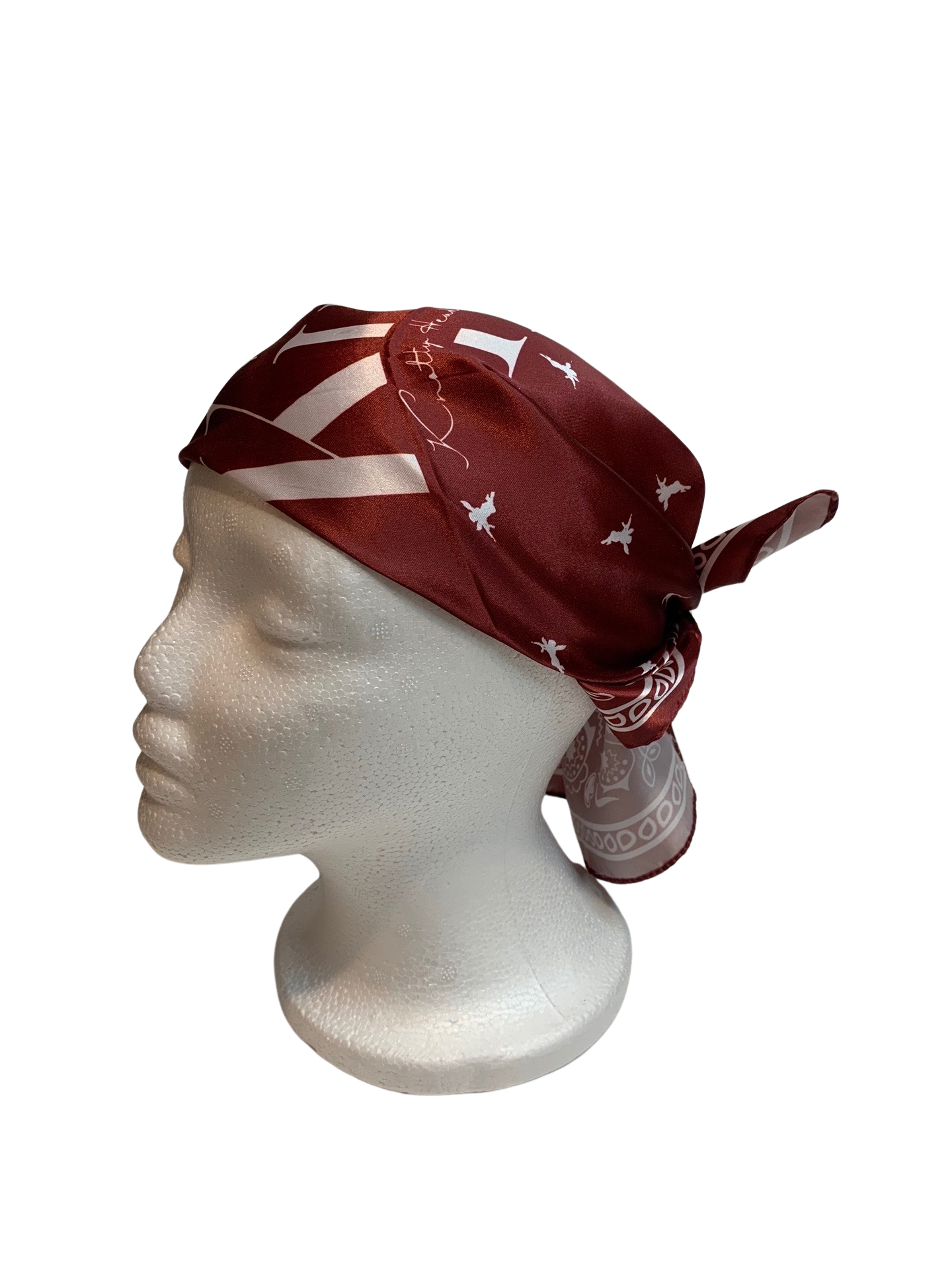 Burgundy Satin Bandana