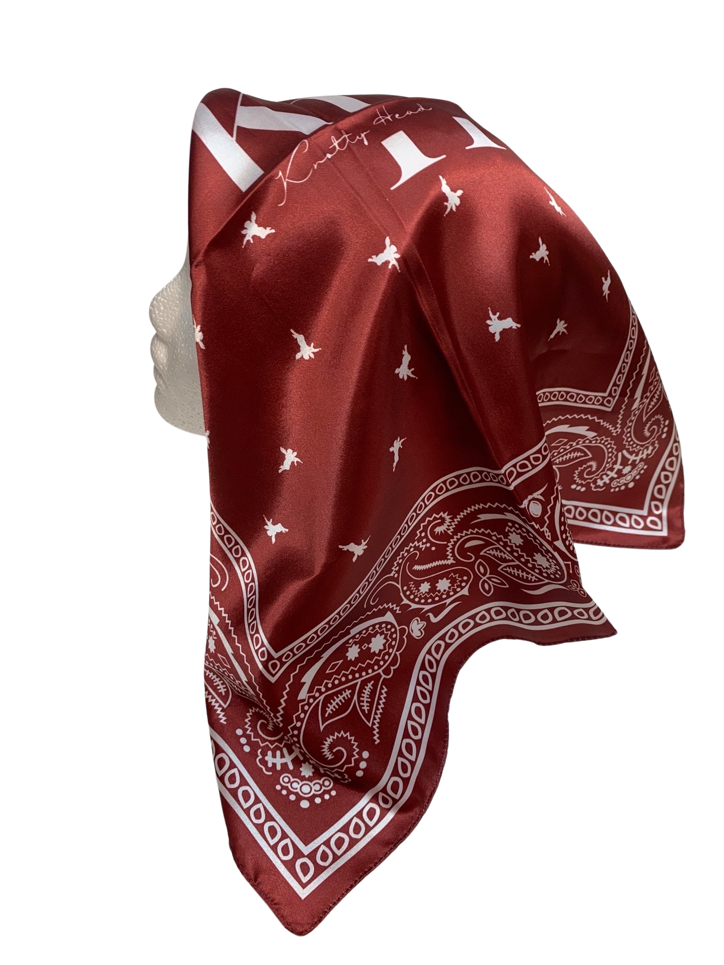 Burgundy Satin Bandana