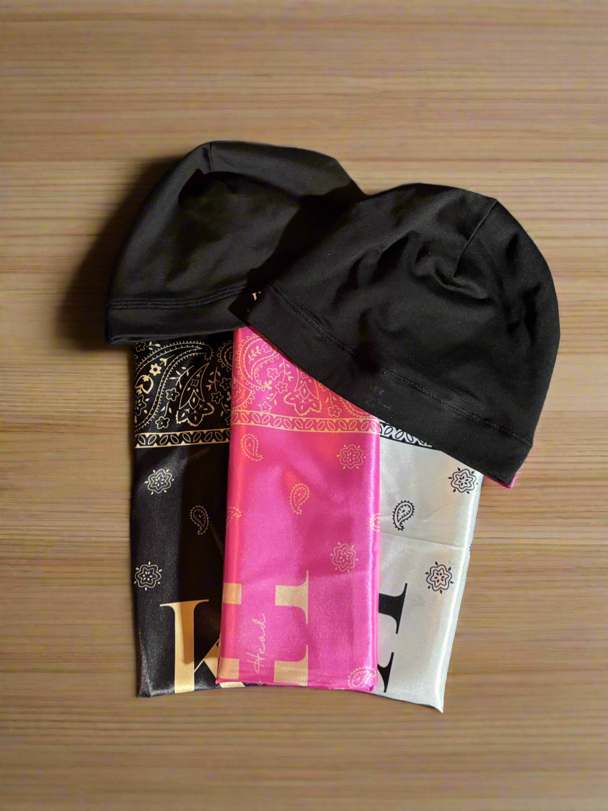 Skull Cap & Large Bandanas Bundle